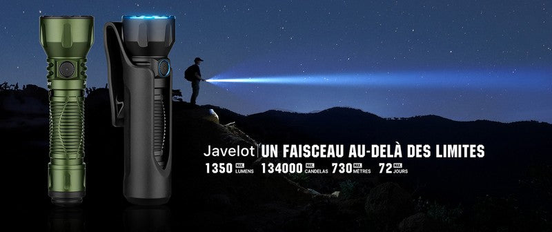 Lampe Torche Olight Javelot - 1350 Lumens rechargeable longue portée Olight
