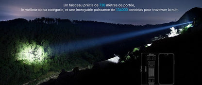 Lampe Torche Olight Javelot - 1350 Lumens rechargeable longue portée Olight
