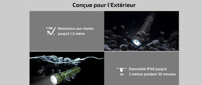 Lampe Torche Olight Javelot - 1350 Lumens rechargeable longue portée Olight