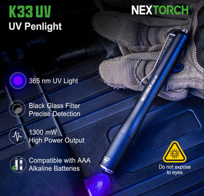 Lampe Nextorch DR.K33UV 1300mW - Lampe UV rechargeable - NYCTALOPE
