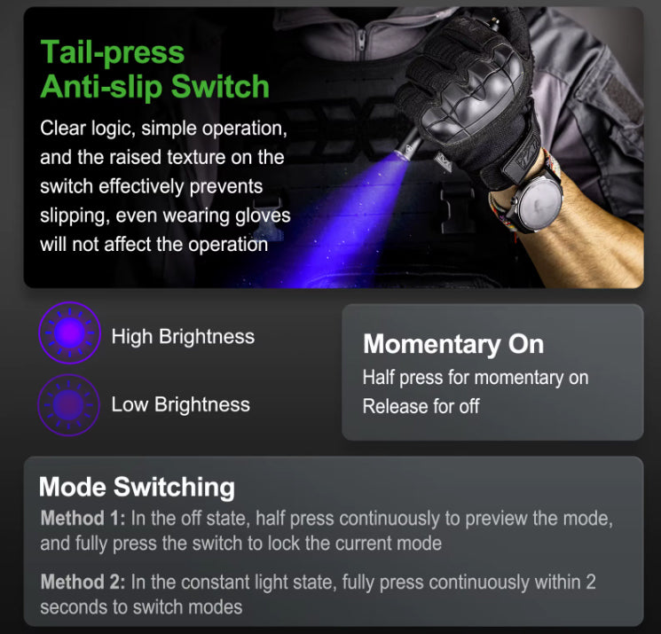 Lampe Nextorch DR.K33UV 1300mW - Lampe UV rechargeable - NYCTALOPE