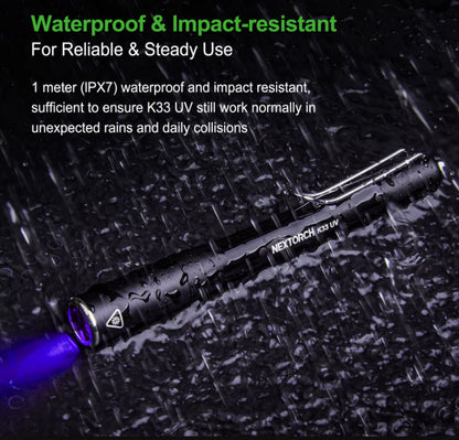 Lampe Nextorch DR.K33UV 1300mW - Lampe UV rechargeable - NYCTALOPE