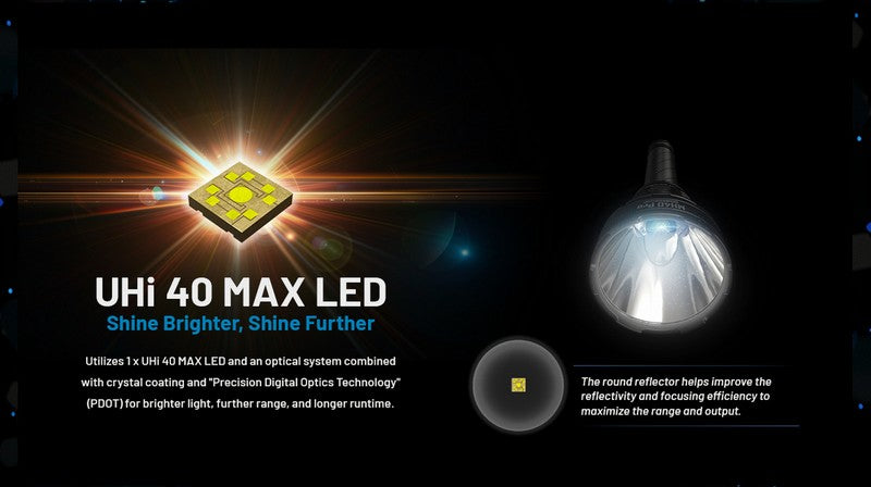 Lampe Torche Nitecore MH40 PRO - 3500 Lumens - Interrupteur sans fil  NYCTALOPE  