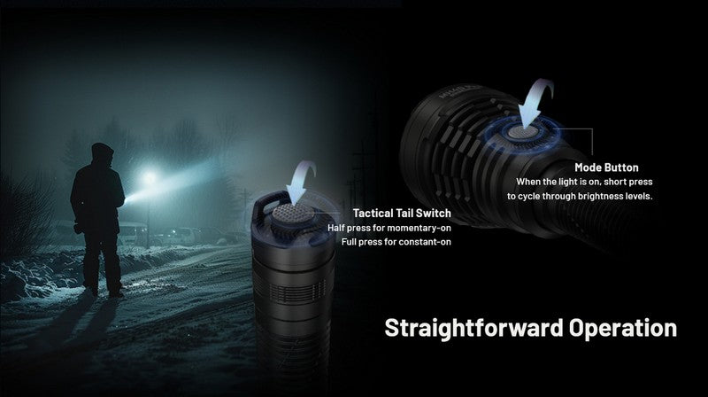 Lampe Torche Nitecore MH40 PRO - 3500 Lumens - Interrupteur sans fil  NYCTALOPE  