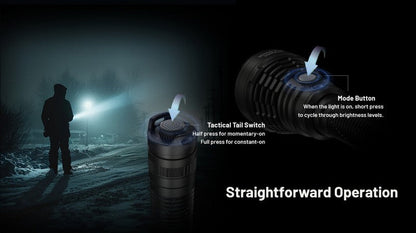 Lampe Torche Nitecore MH40 PRO - 3500 Lumens - Interrupteur sans fil  NYCTALOPE  