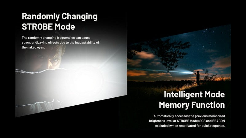 Lampe Torche Nitecore MH40 PRO - 3500 Lumens - Interrupteur sans fil  NYCTALOPE  