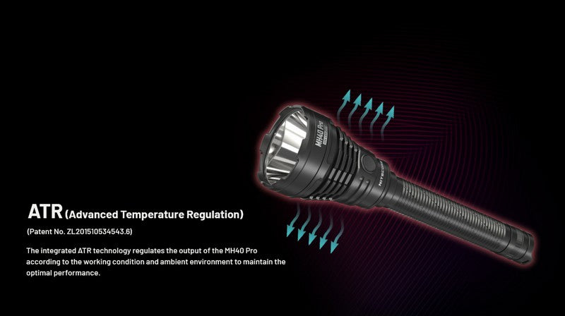 Lampe Torche Nitecore MH40 PRO - 3500 Lumens - Interrupteur sans fil  NYCTALOPE  