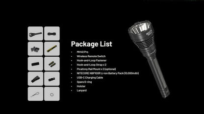 Lampe Torche Nitecore MH40 PRO - 3500 Lumens - Interrupteur sans fil  NYCTALOPE  