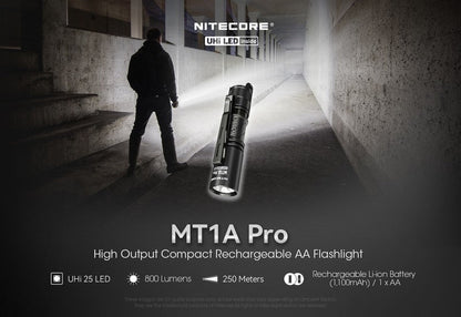 Lampe Torche Nitecore MT1A PRO - 800 Lumens  NYCTALOPE  