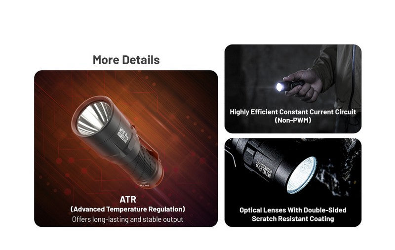 Lampe Torche tactique Nitecore MT1C PRO - 1800Lumens  NYCTALOPE  