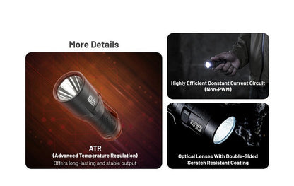 Lampe Torche tactique Nitecore MT1C PRO - 1800Lumens  NYCTALOPE  