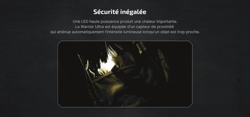 Lampe Torche Olight Warrior Ultra - 2500 Lumens - Performances tactiques supérieures - NYCTALOPE
