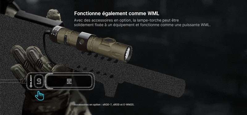 Lampe Torche Olight Warrior Ultra - 2500 Lumens - Performances tactiques supérieures - NYCTALOPE