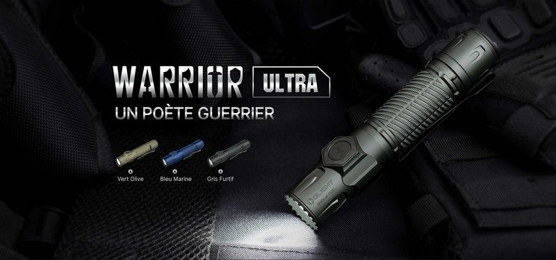 Lampe Torche Olight Warrior Ultra - 2500 Lumens - Performances tactiques supérieures - NYCTALOPE