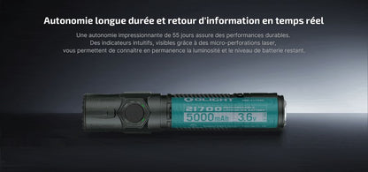 Lampe Torche Olight Warrior Ultra - 2500 Lumens - Performances tactiques supérieures - NYCTALOPE