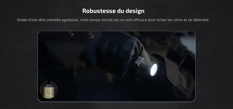 Lampe Torche Olight Warrior Ultra - 2500 Lumens - Performances tactiques supérieures - NYCTALOPE