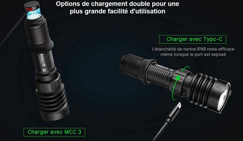 Lampe Torche Olight WARRIOR X4 Kit - 2600 Lumens - Noire  NYCTALOPE  