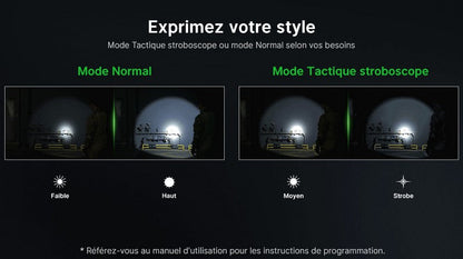 Lampe Torche Olight WARRIOR X4 Kit - 2600 Lumens - Noire  NYCTALOPE  