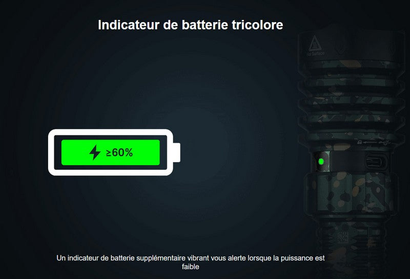 Lampe Torche Olight WARRIOR X4 - 2600 Lumens  NYCTALOPE  