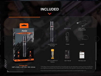 Lampe Torche Tactique Fenix PD36R V2.0 – 1700 Lumens - Rechargeable  NYCTALOPE  