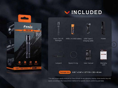 Lampe Torche Fenix TK11R - 1600 Lumens - rechargeable  NYCTALOPE  