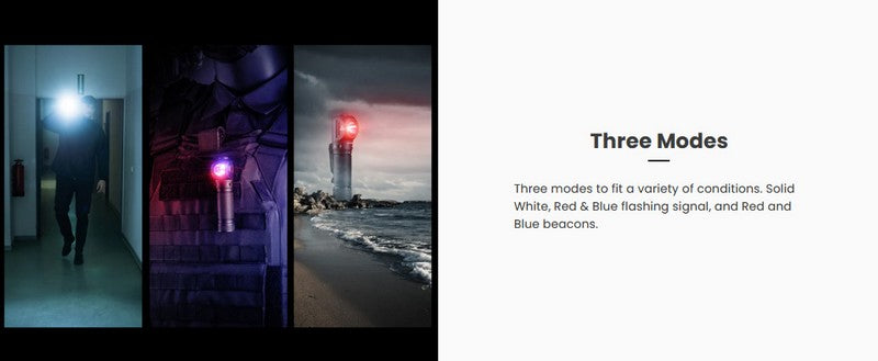 Lampe angle droit multifonctions Nextorch P10 1400 Lumens lumière rouge et bleue  NYCTALOPE  