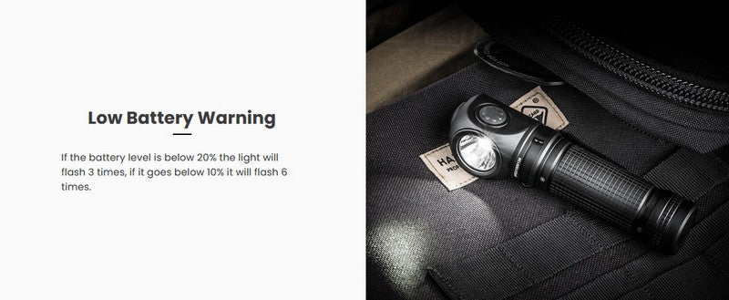 Lampe angle droit multifonctions Nextorch P10 1400 Lumens lumière rouge et bleue  NYCTALOPE  