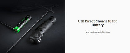 Lampe angle droit multifonctions Nextorch P10 1400 Lumens lumière rouge et bleue  NYCTALOPE  