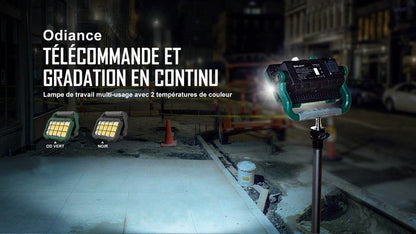 Lampe de travail lanterne Olight Odiance - 3000 Lumens projecteur rechargeable  NYCTALOPE  