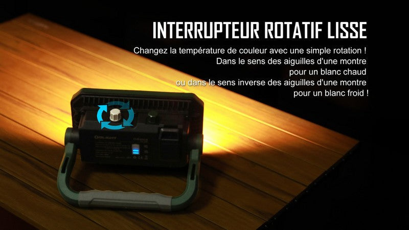 Lampe de travail lanterne Olight Odiance - 3000 Lumens projecteur rechargeable  NYCTALOPE  
