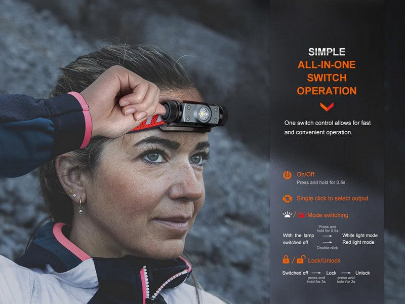 Lampe Frontale Fenix HM62T M Magma - 1200 Lumens  NYCTALOPE  