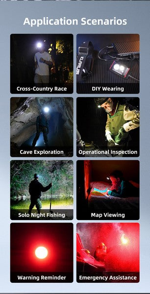 Lampe Frontale Klarus HM5 V2 - 800 Lumens - Lumière rouge - Ultra légère - NYCTALOPE