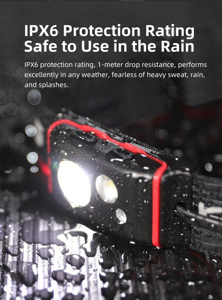 Lampe Frontale Klarus HM5 V2 - 800 Lumens - Lumière rouge - Ultra légère - NYCTALOPE