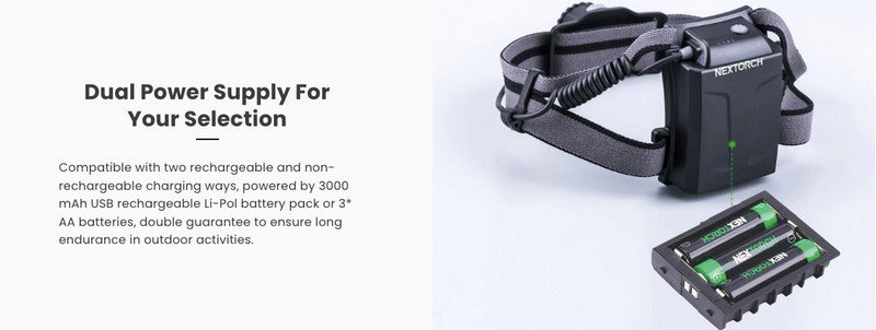 Nextorch myStar R - lampe frontale rechargeable 760 Lumens Focusable  NYCTALOPE  