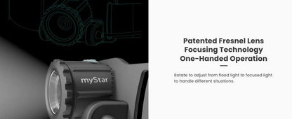 Nextorch myStar R - lampe frontale rechargeable 760 Lumens Focusable  NYCTALOPE  