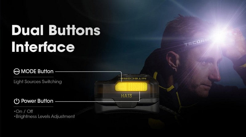 Lampe Frontale Nitecore HA13 – 350 Lumens – Lumière rouge  NYCTALOPE  