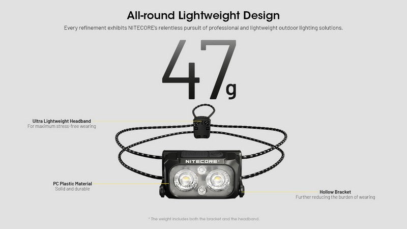 Lampe Frontale Nitecore NU25 MCT UL – 400 Lumens - NYCTALOPE