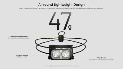 Lampe Frontale Nitecore NU25 MCT UL – 400 Lumens - NYCTALOPE
