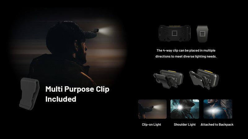 Lampe frontale Nitecore NU27 - 600 Lumens rechargeable  NYCTALOPE  