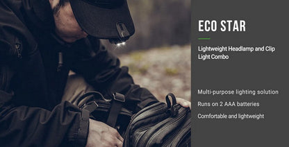 Nextorch ecoStar - lampe frontale ou lampe à clip ultra légère - 48 Lumens  NYCTALOPE  