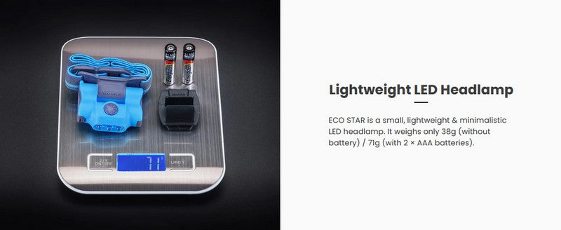 Nextorch ecoStar - lampe frontale ou lampe à clip ultra légère - 48 Lumens  NYCTALOPE  