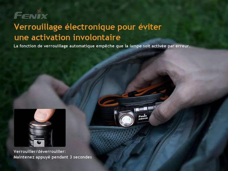 Lampe Frontale Fenix HM50R V2.0 - 700 Lumens - Rechargeable USB-C  NYCTALOPE  