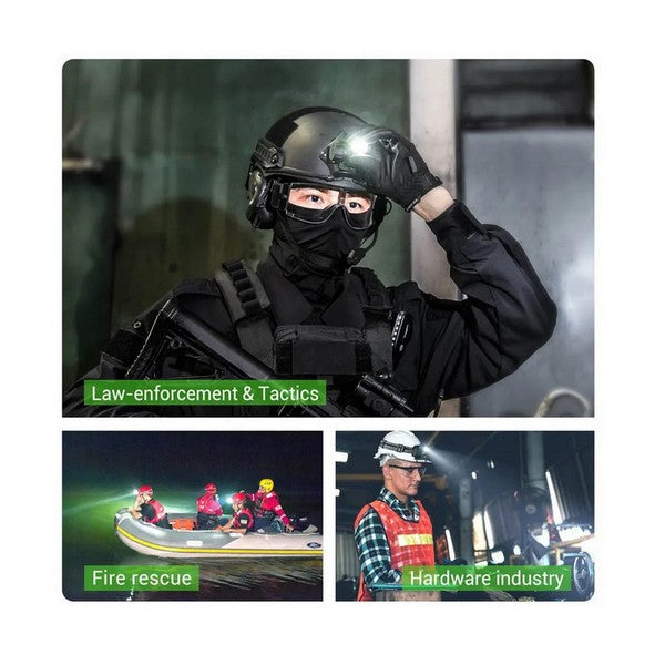 Lampe frontale Nextorch oStar - 500 Lumens - multifonctions pour casque de chantier et tactique  NYCTALOPE  