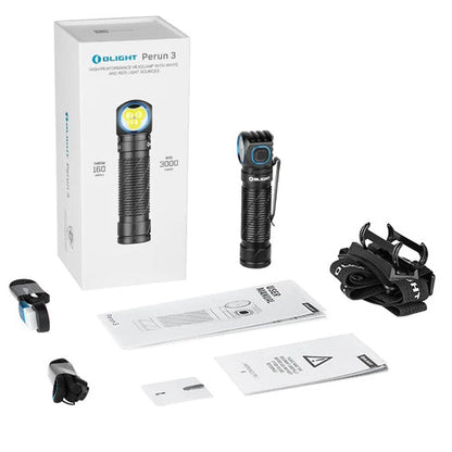 Lampe Frontale Olight Perun 3 - 3000 Lumens rechargeable  NYCTALOPE  