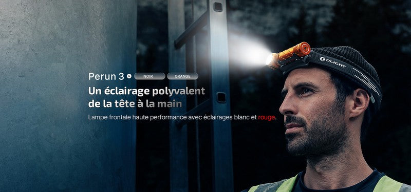Lampe Frontale Olight Perun 3 - 3000 Lumens rechargeable  NYCTALOPE  