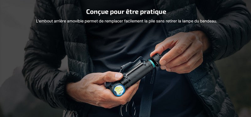 Lampe Frontale Olight Perun 3 - 3000 Lumens rechargeable  NYCTALOPE  