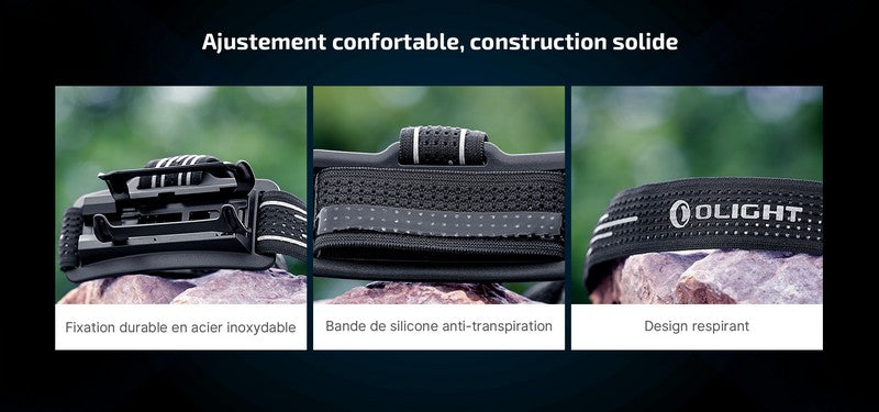 Lampe Frontale Olight Perun 3 - 3000 Lumens rechargeable  NYCTALOPE  