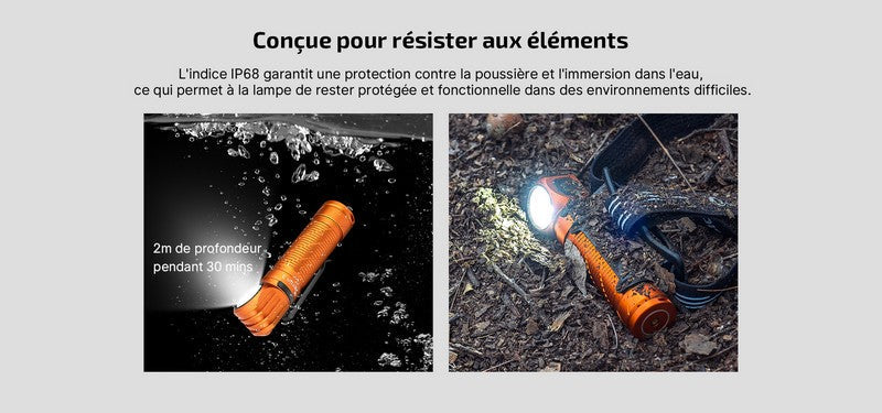 Lampe Frontale Olight Perun 3 - 3000 Lumens rechargeable  NYCTALOPE  