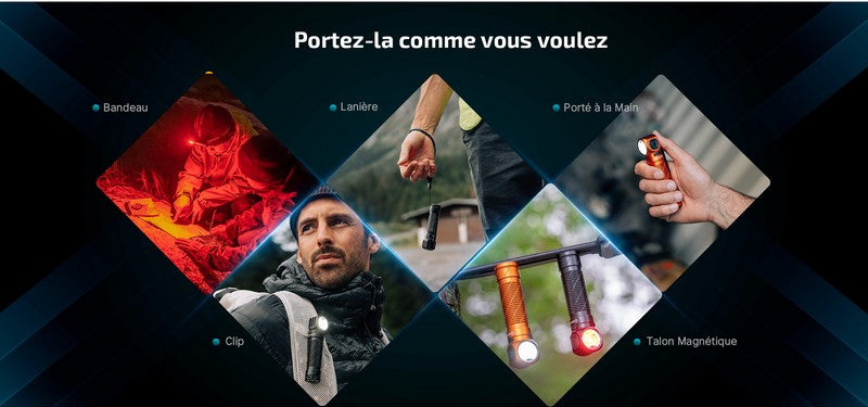 Lampe Frontale Olight Perun 3 - 3000 Lumens rechargeable  NYCTALOPE  