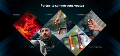 Lampe Frontale Olight Perun 3 - 3000 Lumens rechargeable  NYCTALOPE  